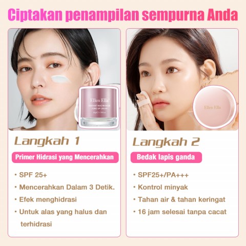 Ellen Ella Tone Up Cream dan bedak wajah