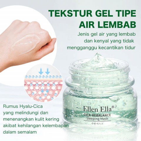 Masker Tidur Ellen Ella Cica-ReBalance 50g &  Perangkat kecantikan canggih