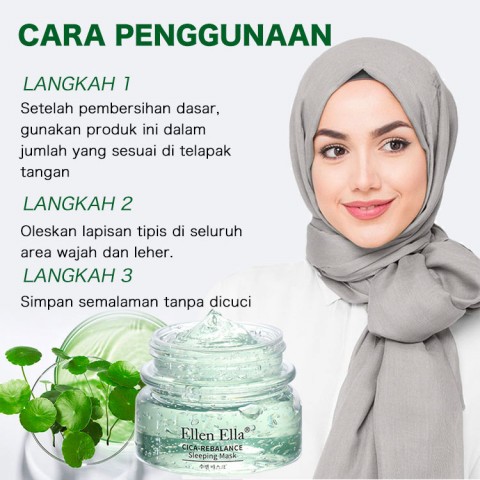 Masker Tidur Ellen Ella Cica-ReBalance 50g &  Perangkat kecantikan canggih
