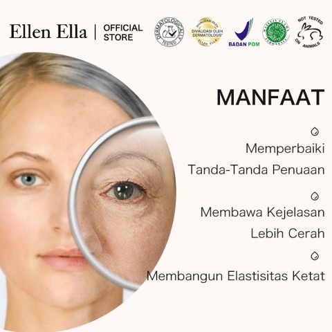 ELLEN ELLA Triple Retinol Serum Anti Penuaan dan Pengencang Wajah 35ml