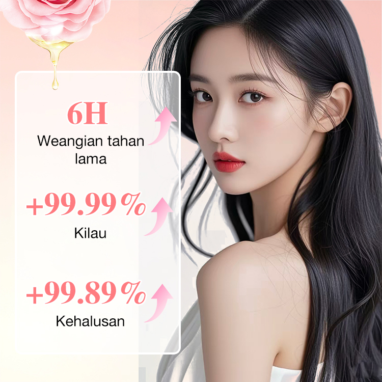 Double Layer Oil Hair Mist-Rambut licin & berkilau - ringan tak lembab