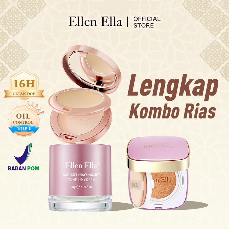 Ellen Ella Complete Makeup Combo-satu set tiga potong yang tahan selama satu tahun-lebih murah jika dibeli dalam kotak