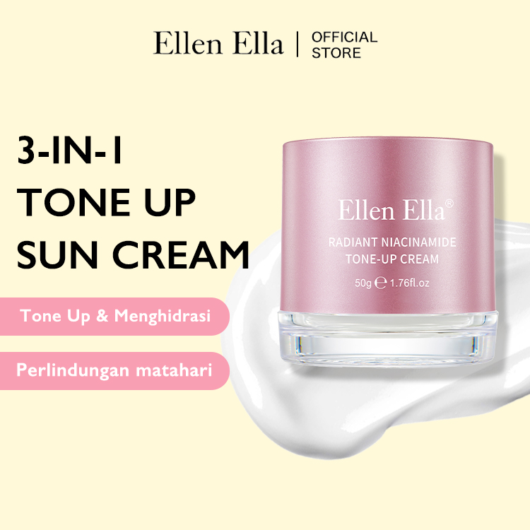 Ellen Ella Whitening & SunProtection & Anti-aging 3 IN 1-Menghilangkan kulit kusam dan menua-Niacinamide Serum & Retinol & Tone Up Cream-Mencerahkan Flek Mencerahkan Anti Kerut Pemutih Instan