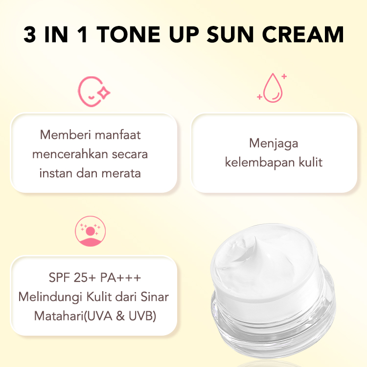 Ellen Ella Whitening & SunProtection & Anti-aging 3 IN 1-Menghilangkan kulit kusam dan menua-Niacinamide Serum & Retinol & Tone Up Cream-Mencerahkan Flek Mencerahkan Anti Kerut Pemutih Instan