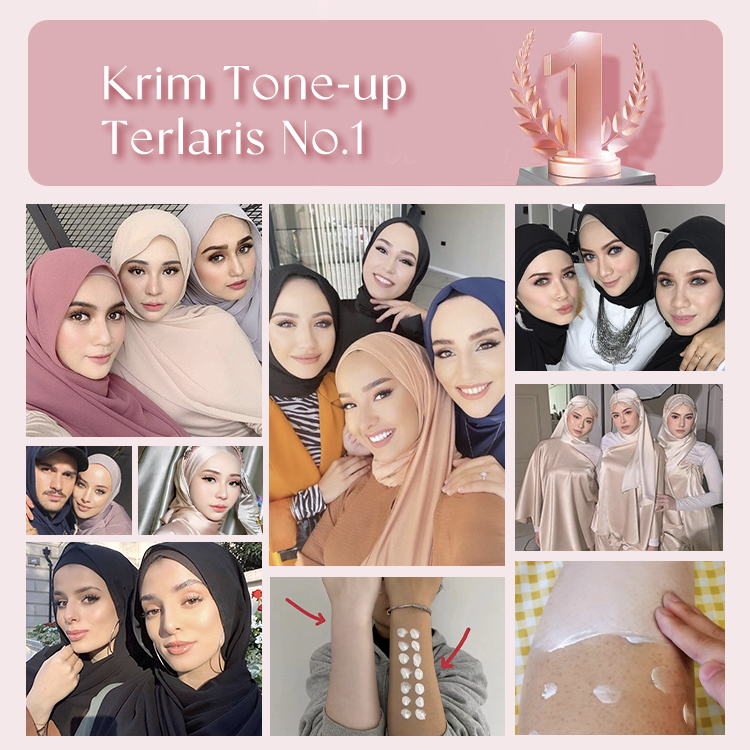 ELLEN ELLA 3-in-1 Tone Up Cream-Ciptakan kulit bercahaya sempurna - dapat digunakan di seluruh tubuh-SPF20+,PA++