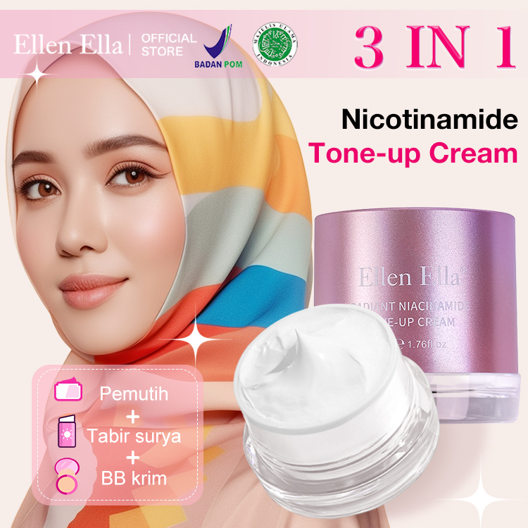 ELLEN ELLA 3-in-1 Tone Up Cream-Ciptakan kulit bercahaya sempurna - dapat digunakan di seluruh tubuh-SPF20+,PA++