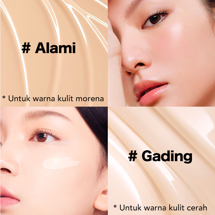 Ellen Ella Flawless Glow CC Cushion Foundation-SPF 30, Concealer Tinggi dan Tahan Lama 16 Jam