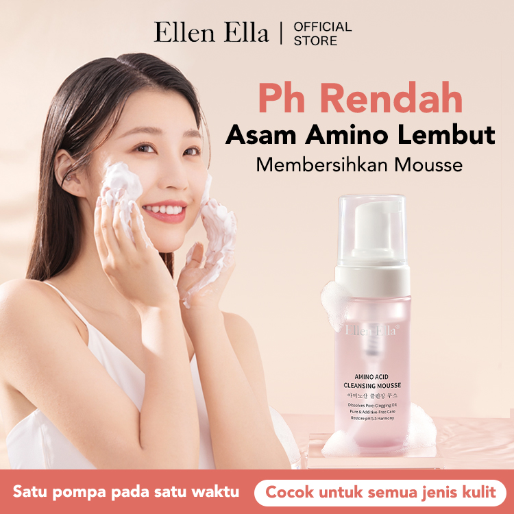 Mousse Pembersih Lembut Asam Amino Ph Rendah 120Ml-Penghapus Pembersih dan Riasan dalam Satu (Hanya untuk Krim Tone Up dan Tabir Surya)