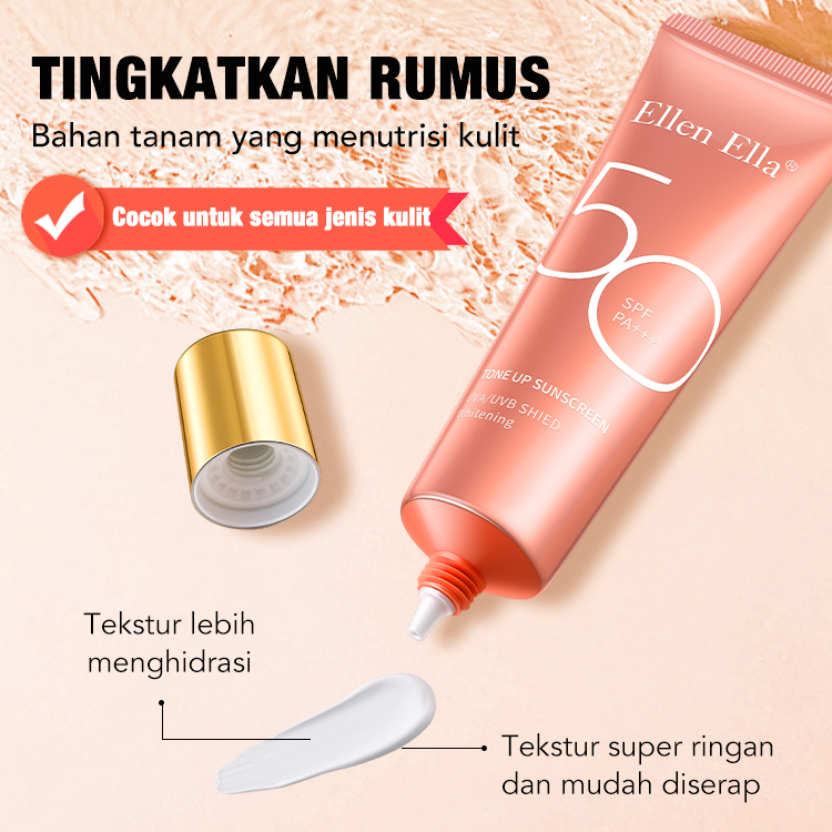 Ellen Ella Peningkatan Baru Tone Up Tabir Surya