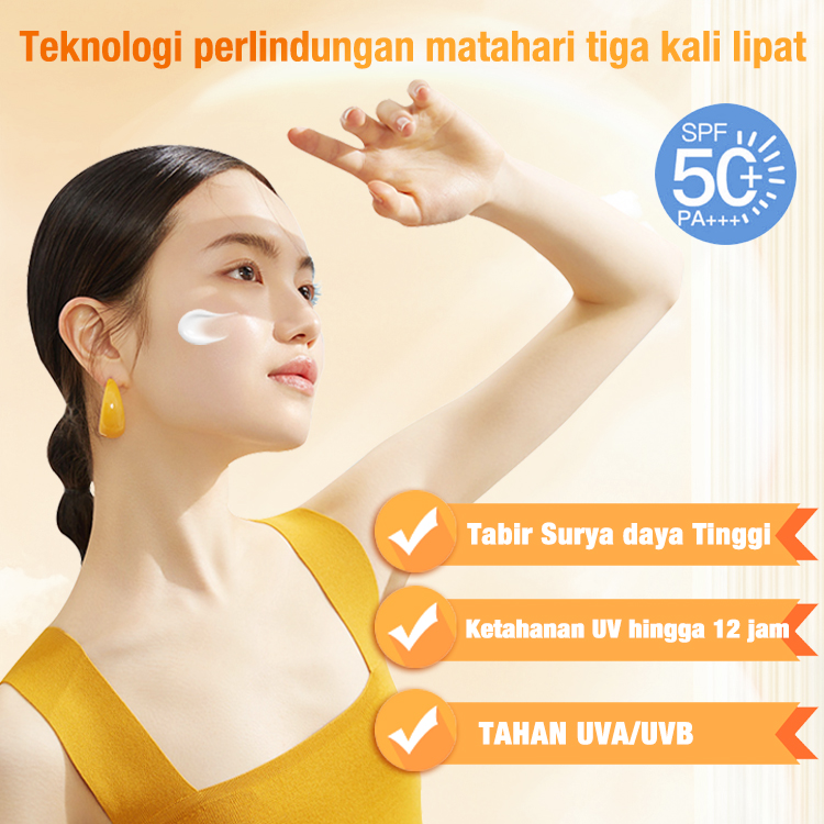 Beli 1 gratis 1-Ellen Ella tabir surya pencerah baru yang ditingkatkan-SPF50+PA+++, pencerah alami, perlindungan sinar matahari 12 jam-tersedia untuk wajah dan tubuh