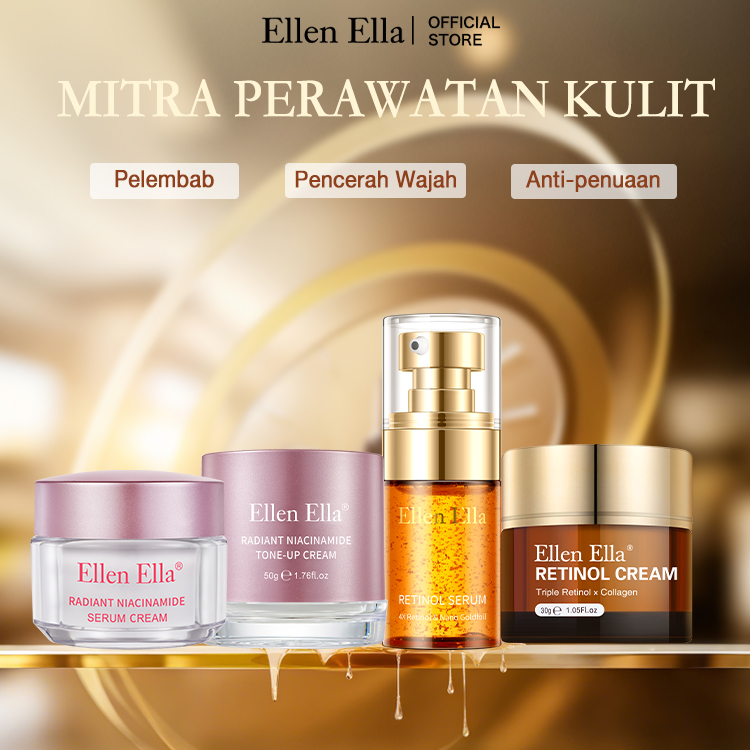 Ellen Ella rejimen perawatan kulit baru yang ditingkatkan-Perawatan kulit menyeluruh yang memutihkan, & anti penuaan