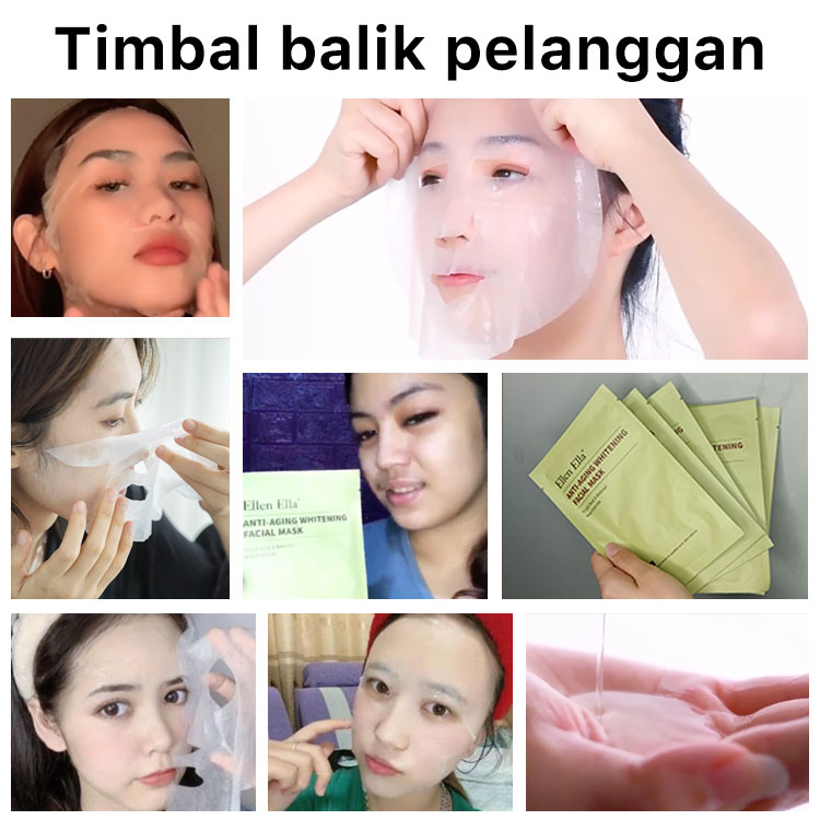 ELLEN ELLA Triple Retinol Niacinamide Anti Aging Whitening Masker Wajah - Meringankan kerutan, memecah melanin - Tiba dalam 1-4 hari